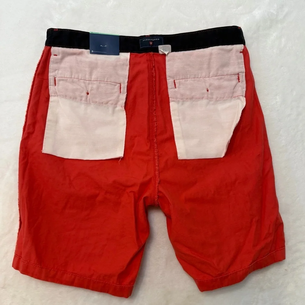Saddlebred Mens Size 34 Bermuda Shorts Light Red Casual Pockets